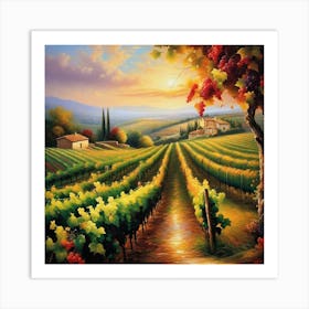 Tuscan Vineyard 5 Art Print