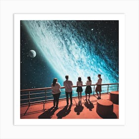 Ship In Space Art Print