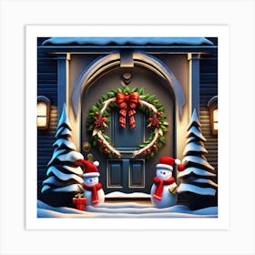 Christmas Door 47 Art Print