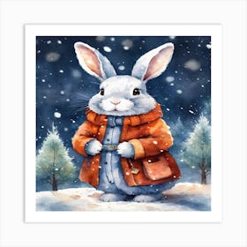 Snow Bunny 1 Art Print
