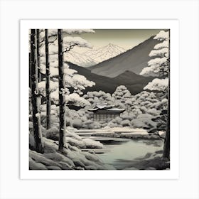 Winter On The Mountains Art Print