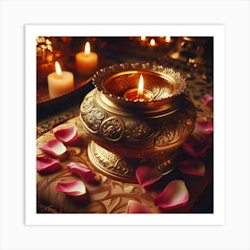 A Beautiful Image Of A Oil Lamp 3 Art Print