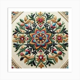 Embroidery Piece With Traditional Pakistani Motifs (3) Art Print