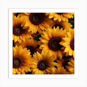 Sunflowers Background 1 Art Print