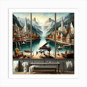 Harmony of Nature and Civilization Art Print