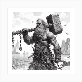 Giant with Hammer Art Print