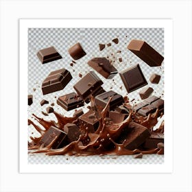 Chocolate Bar Falling Art Print