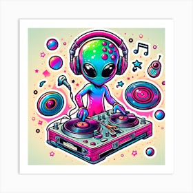 Alien Dj 7 Art Print