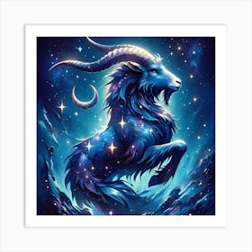 Zodiac Goat Art Print