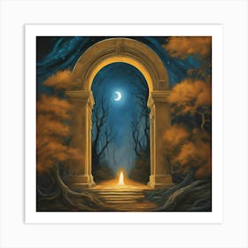 Path By Moonlight Art Print