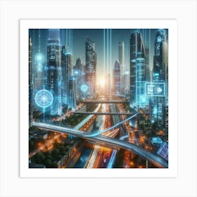 Futuristic Cityscape 106 Art Print