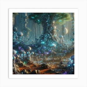 Fungus Forest 1 Art Print