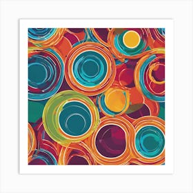 Abstract Circles 9 Art Print