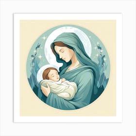 Jesus And Baby 3 Art Print