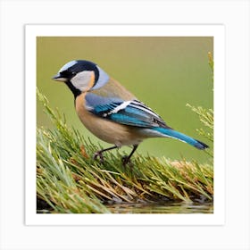 Tit on branch 14 Art Print