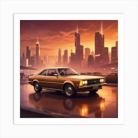 Retrofuturistic Airbrush Illustration Art Print