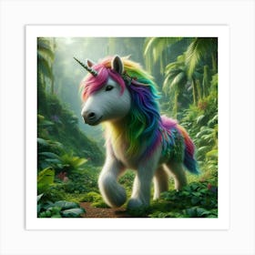 Unicorn In The Jungle Art Print