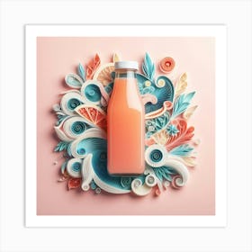 Bottle Of Juice Art Print