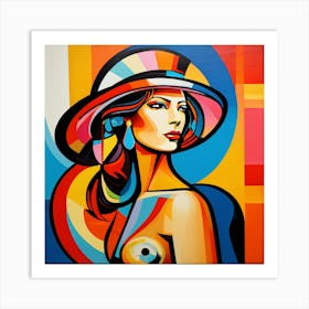 Abstract Bikini Woman Stylish Art Print