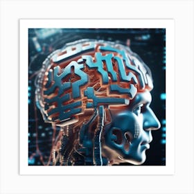 Cyborg Brain 19 Art Print