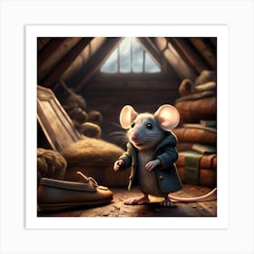 Mouse In The Attic Art Print