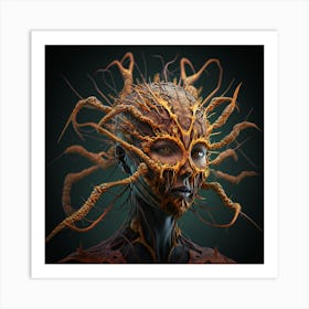 Ophiocordyceps Unilateralis Fungus On A Human Art Print