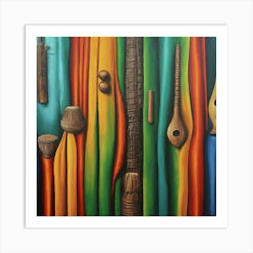 African Musical Instruments Art Print