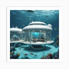 Underwater Hotel Art Print