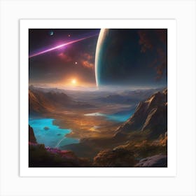 Space Landscape Art Print