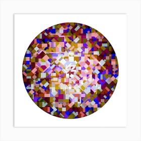 Stained Glass Window Square Art Print