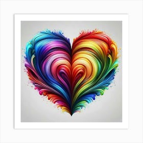 Rainbow Heart 3 Art Print