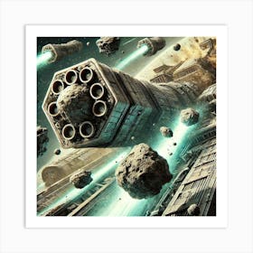 Celestial Class Battleship Earth Weaponry Art Print