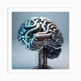 Brain On A Stand Art Print