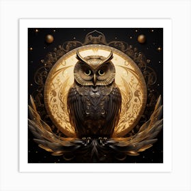 Golden Owl Art Print