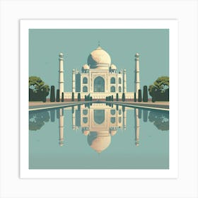 A Taj Mahal In Agra Minimal Illustration 1719953609 1 Art Print