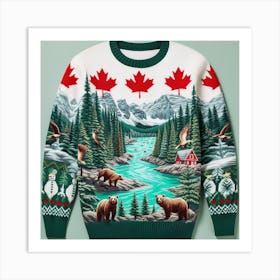 Bears In The Forest Sweater Art Print