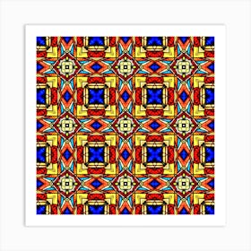 Stained Glass Pattern Texture Art Print