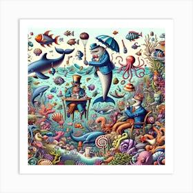 Oceanic shenanigans Art Print