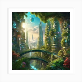 A.I. Blends with nature 9 Art Print