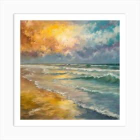 Sunset On The Beach 11 Art Print