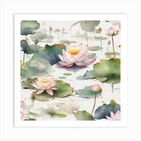 Lotuses 4 Art Print