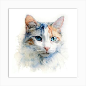 Aegean Cat Portrait Art Print