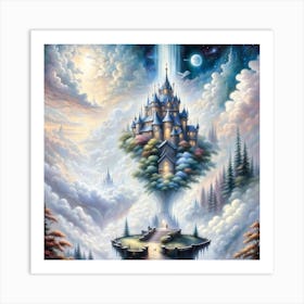 Castle In The Clouds Art Print