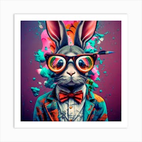 Artist Bunny Art Print