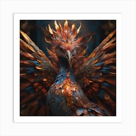 The phoenix unlike any other, optimistic painting Art Print