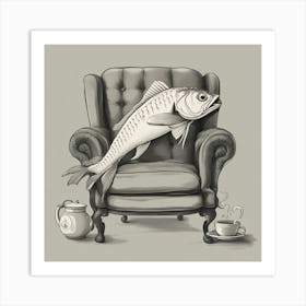 Fish In An Armchair Art Print
