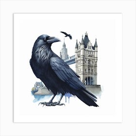 Raven from London Tower 3 Art Print