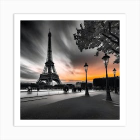 Sunset In Paris 13 Art Print