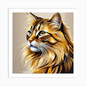 Cat Portrait Painting Art Print