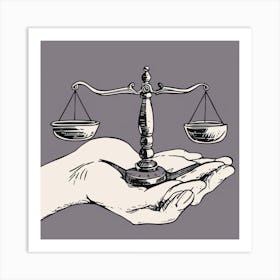 Justice Scales Art Print